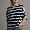 Genser - Toulon Sweater Artic Navy Stripe