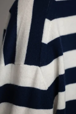 Genser - Toulon Sweater Artic Navy Stripe