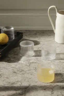 Glass - Ripple Low 4pk Klar