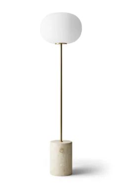 Gulvlampe - JWDA Travertine/Brushed Brass