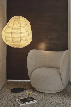 Gulvlampe - Kurbis Tall Natur/Sort