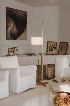 Gulvlampe - TMM Natural Oak White Parchment