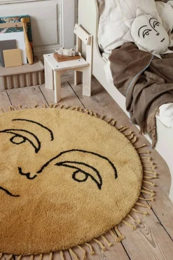 Gulvteppe - Sun Tufted Rug Yellow Large dia130cm