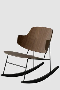 Gyngestol - The Penguin Black Steel, Walnut