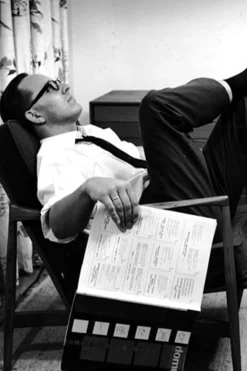 Gyngestol - The Penguin Black Steel, Walnut