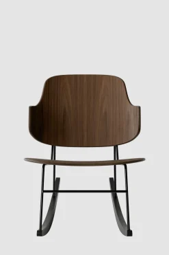 Gyngestol - The Penguin Black Steel, Walnut