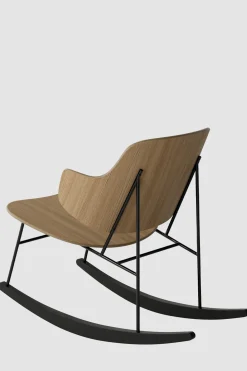 Gyngestol - The Penguin Black Steel, Natural Oak