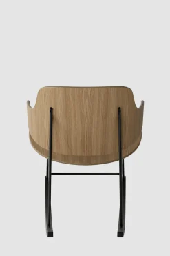 Gyngestol - The Penguin Black Steel, Natural Oak