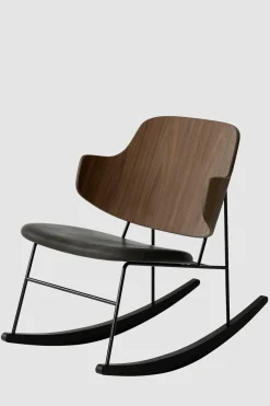 Gyngestol - The Penguin Rocking Chair Dakar 842, Black Steel, Walnut