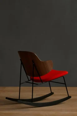 Gyngestol - The Penguin Rocking Chair 600 Hallingdal, Black Steel, Walnut