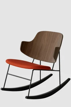 Gyngestol - The Penguin Rocking Chair 600 Hallingdal, Black Steel, Walnut