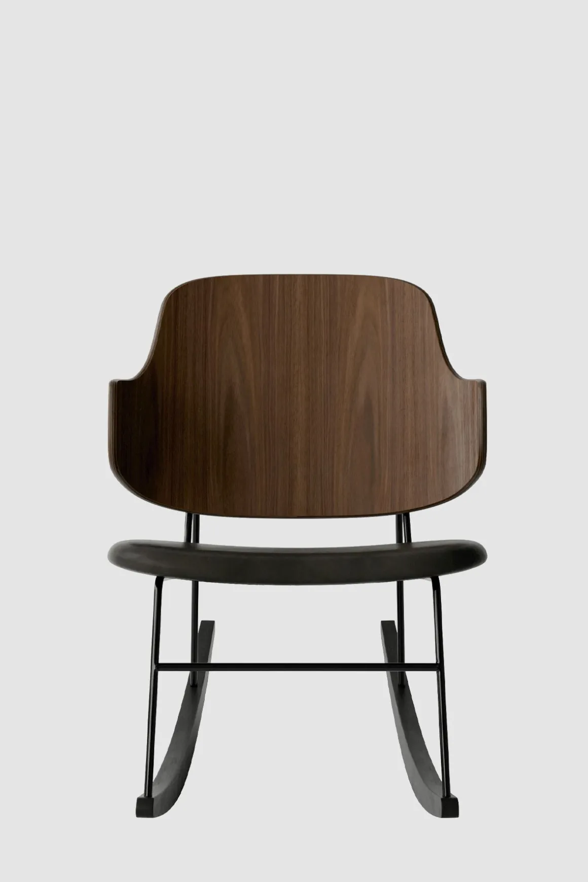 Gyngestol - The Penguin Rocking Chair Dakar 842, Black Steel, Walnut