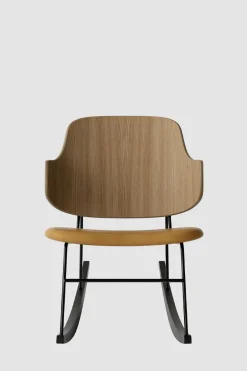 Gyngestol - The Penguin Rocking Chair Dakar 250, Black Steel, Natural Oak