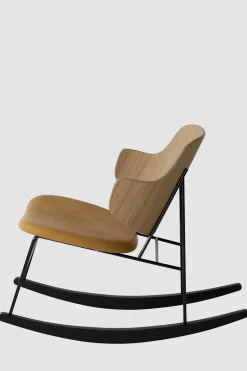 Gyngestol - The Penguin Rocking Chair Dakar 250, Black Steel, Natural Oak