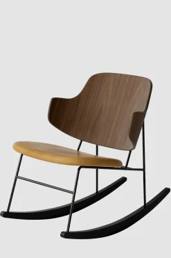 Gyngestol - The Penguin Rocking Chair Dakar 250, Black Steel, Walnut