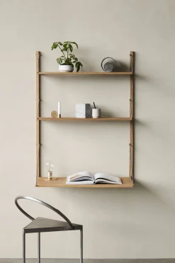 Hylle - Library Natural Oak Desk Section H1148