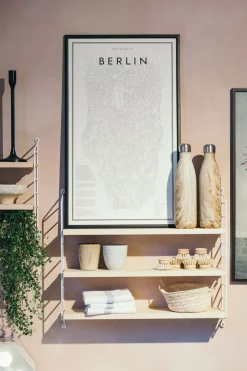 Hylle - Pocket 60x15xh50 Ask/Hvit