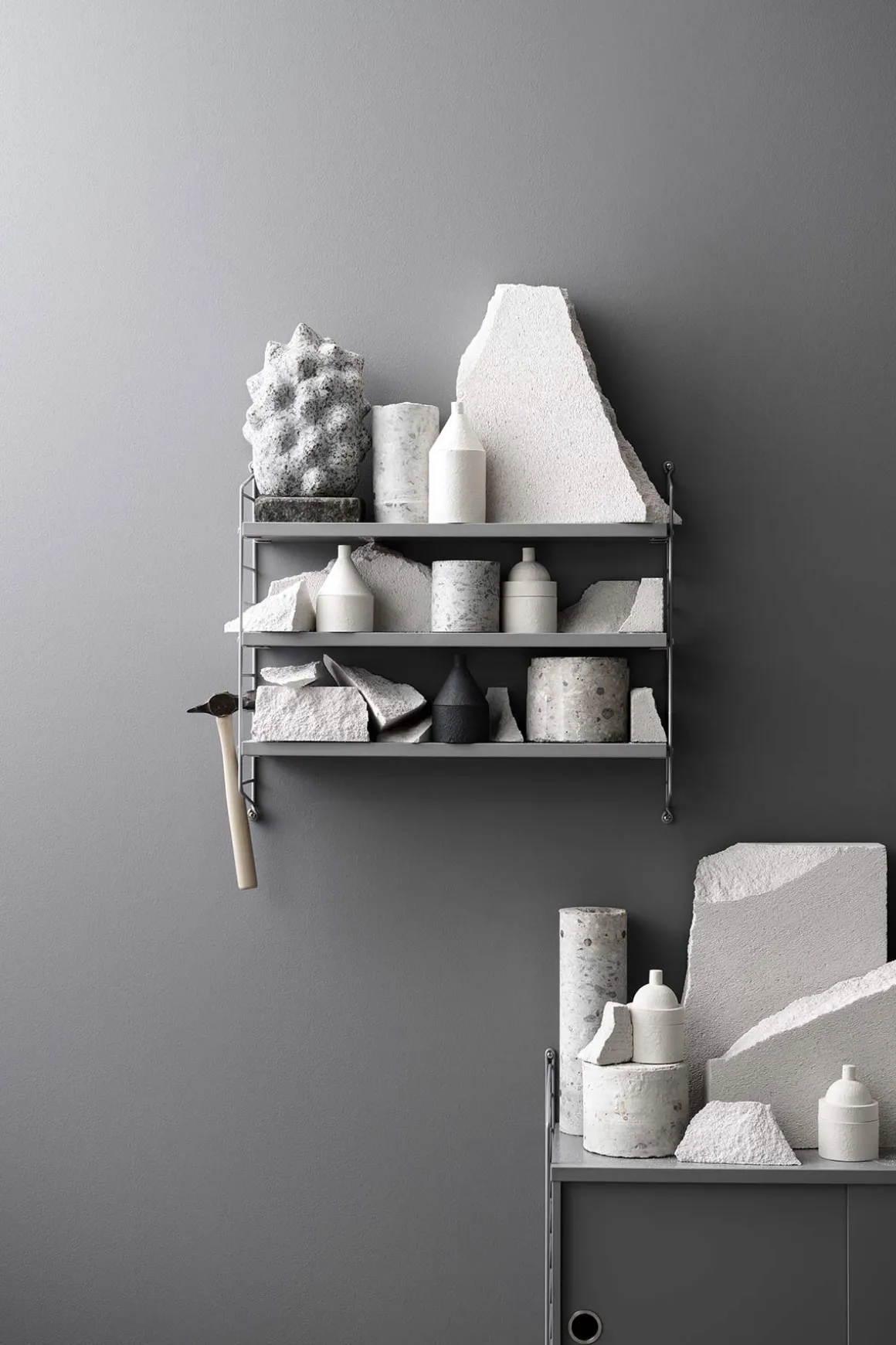 Hylle - Pocket 60x15xh50 Grå