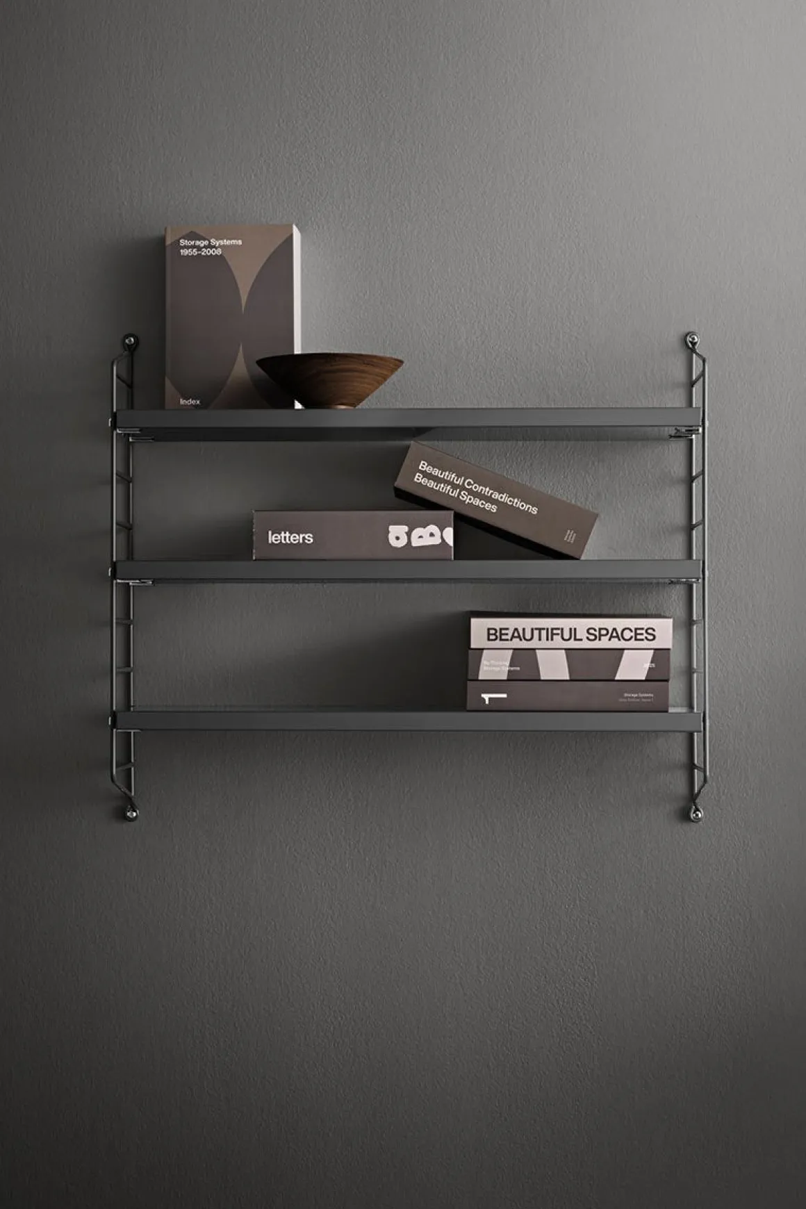 Hylle - Pocket 60x15xh50 Mørkegrå/Mørkegrå