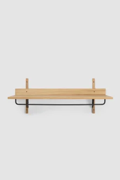 Hylle - Sector Rack Shelf Oak/Black Brass