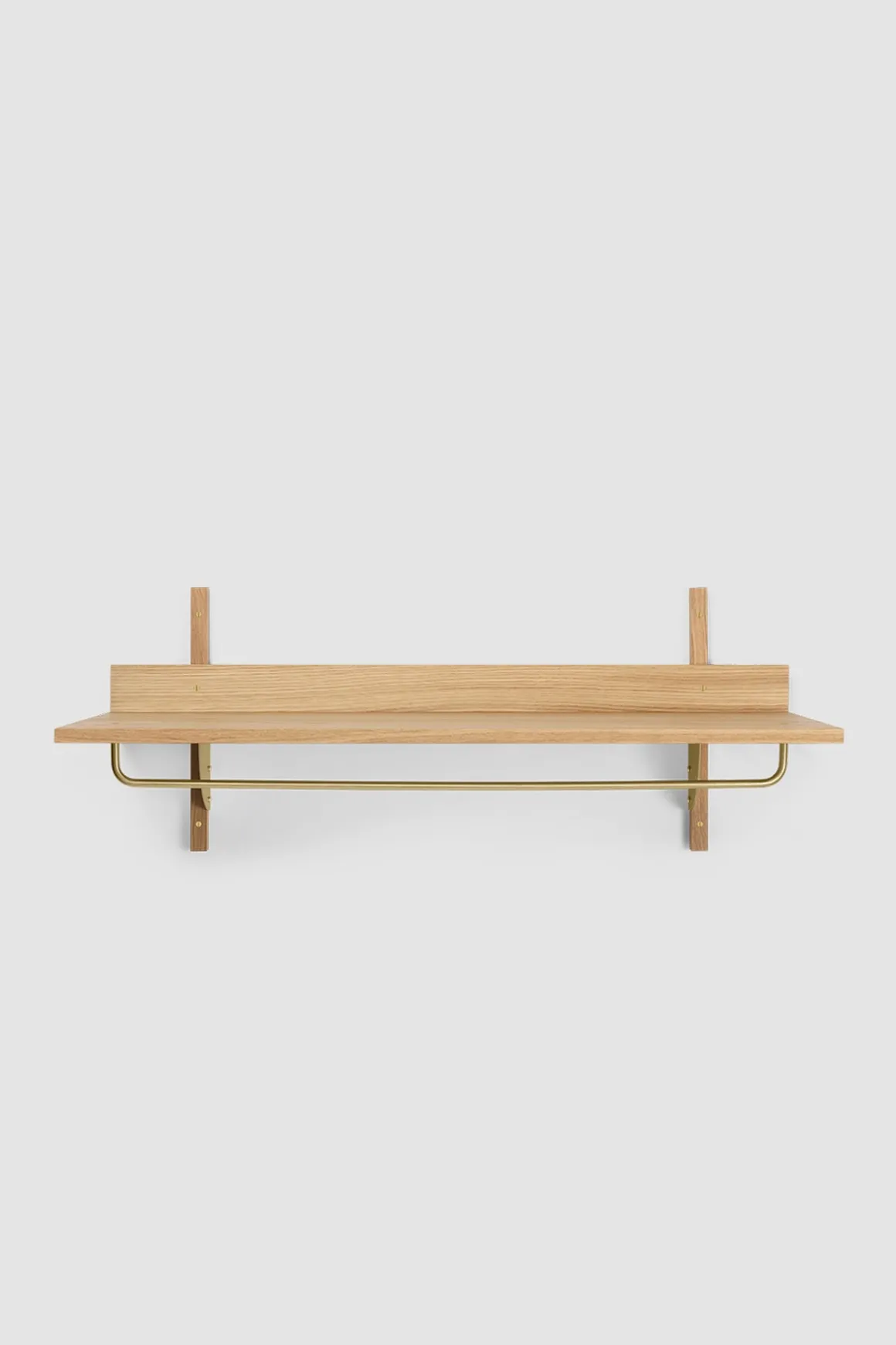 Hylle - Sector Rack Shelf Oak/Brass