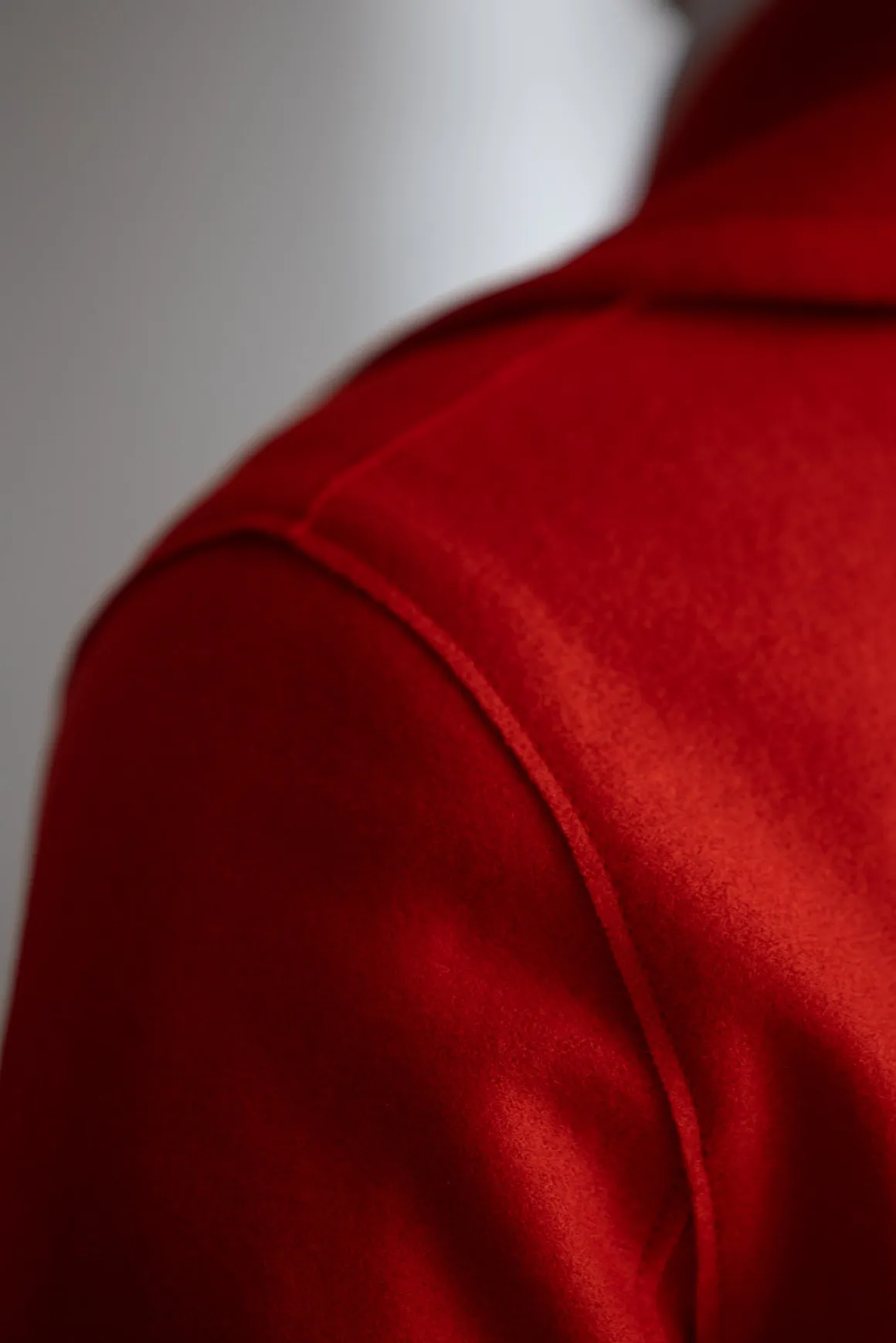 Jakke - Peacoat Light Pressed Wool Bright Red