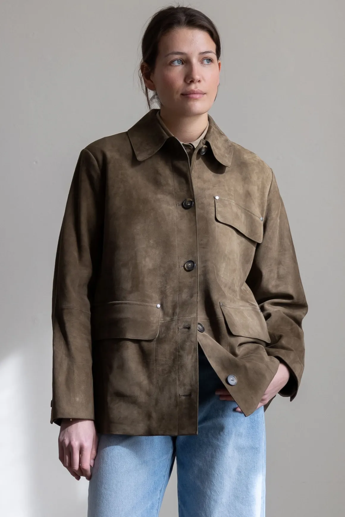 Jakke - Suede Oversized