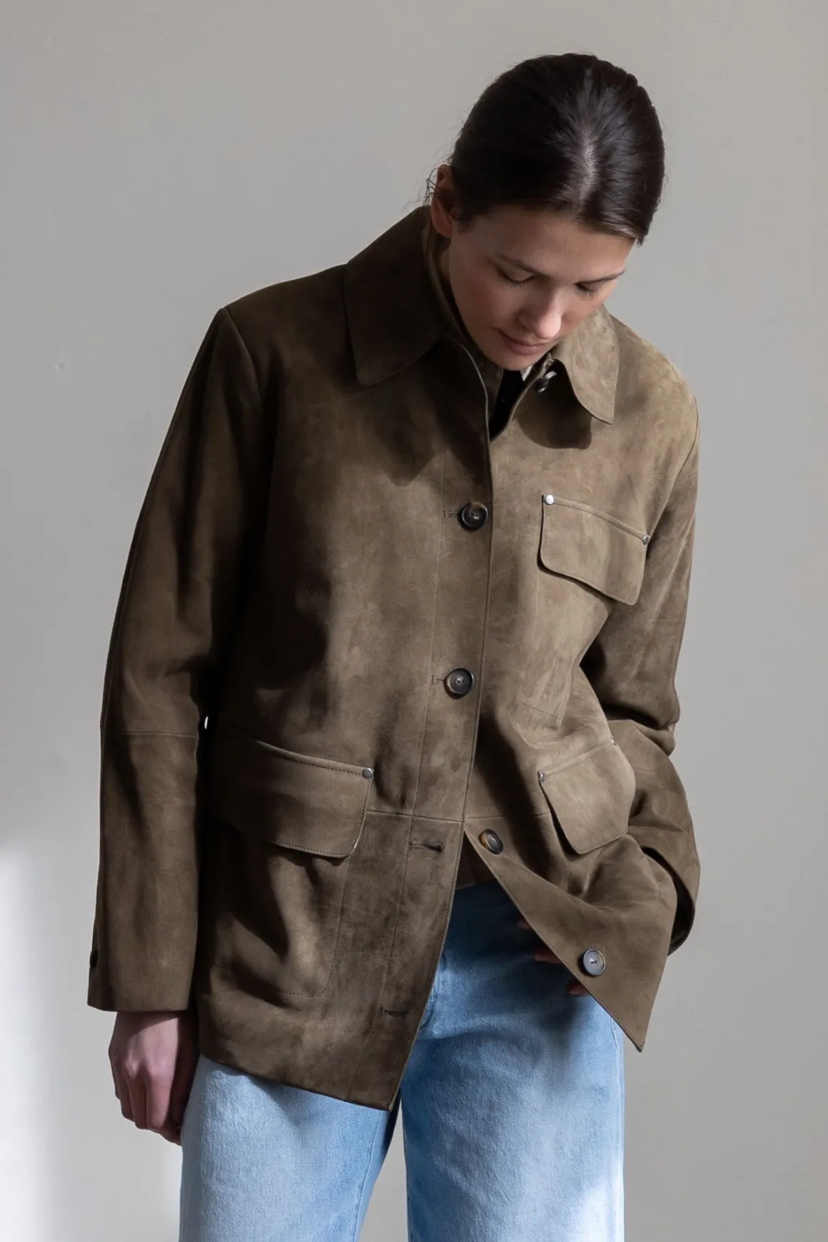 Jakke - Suede Oversized