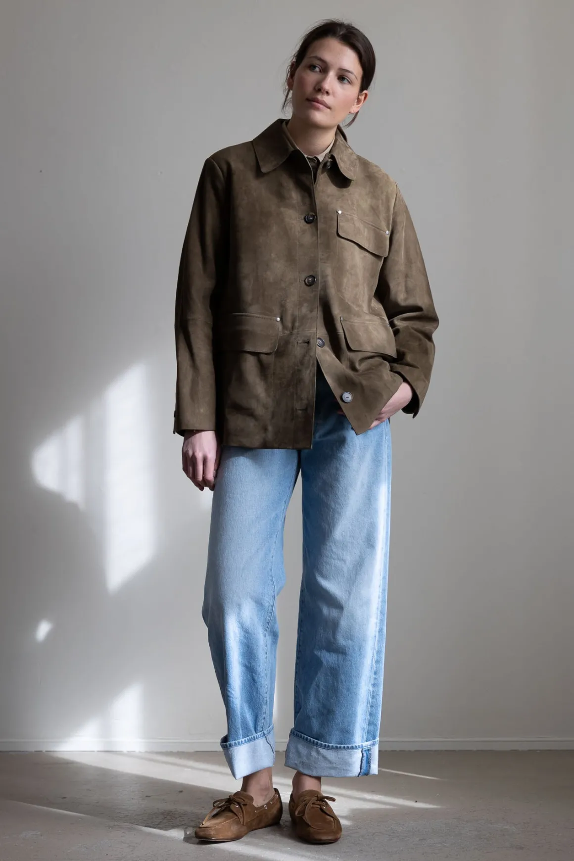 Jakke - Suede Oversized