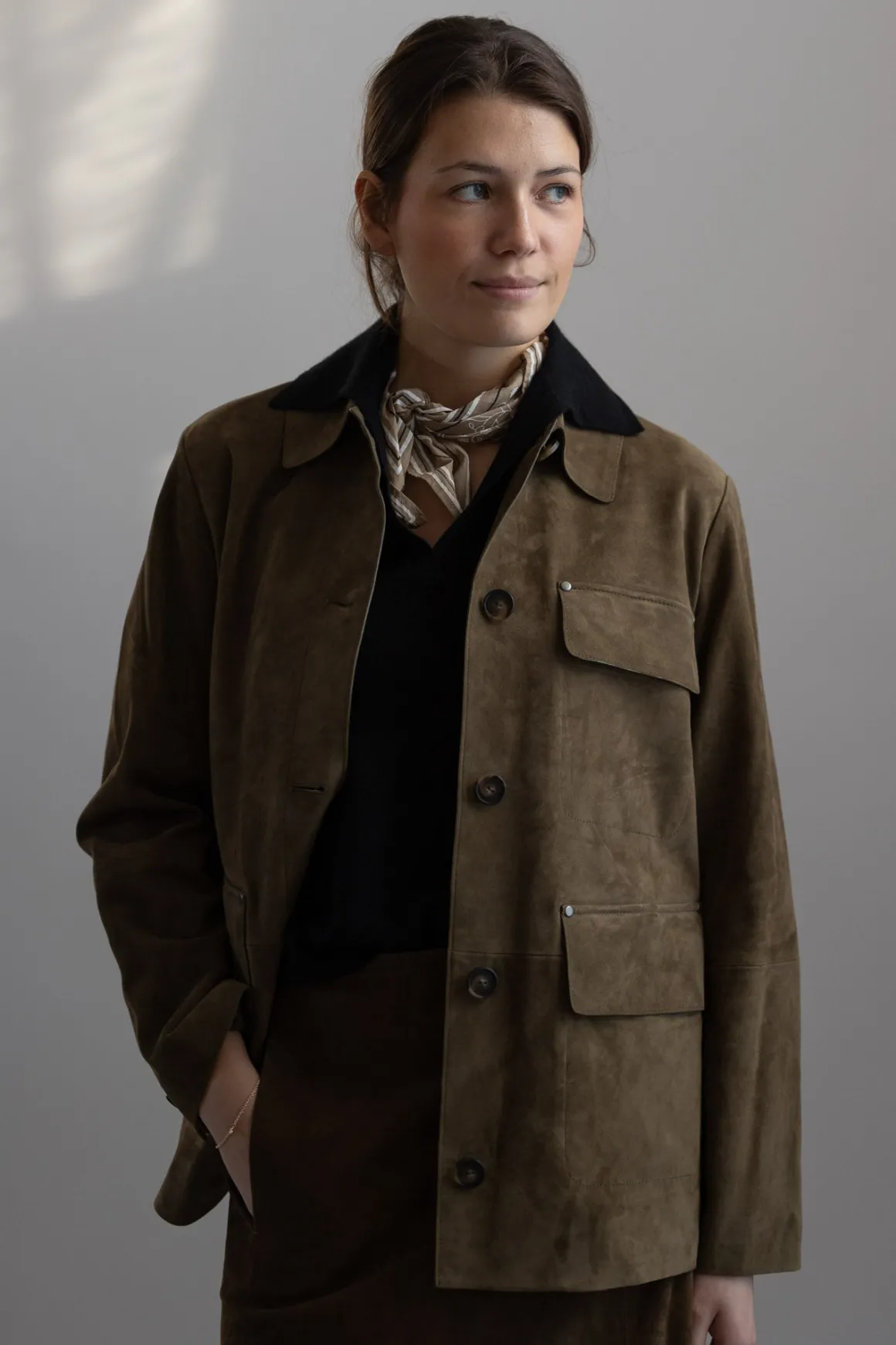 Jakke - Suede Oversized