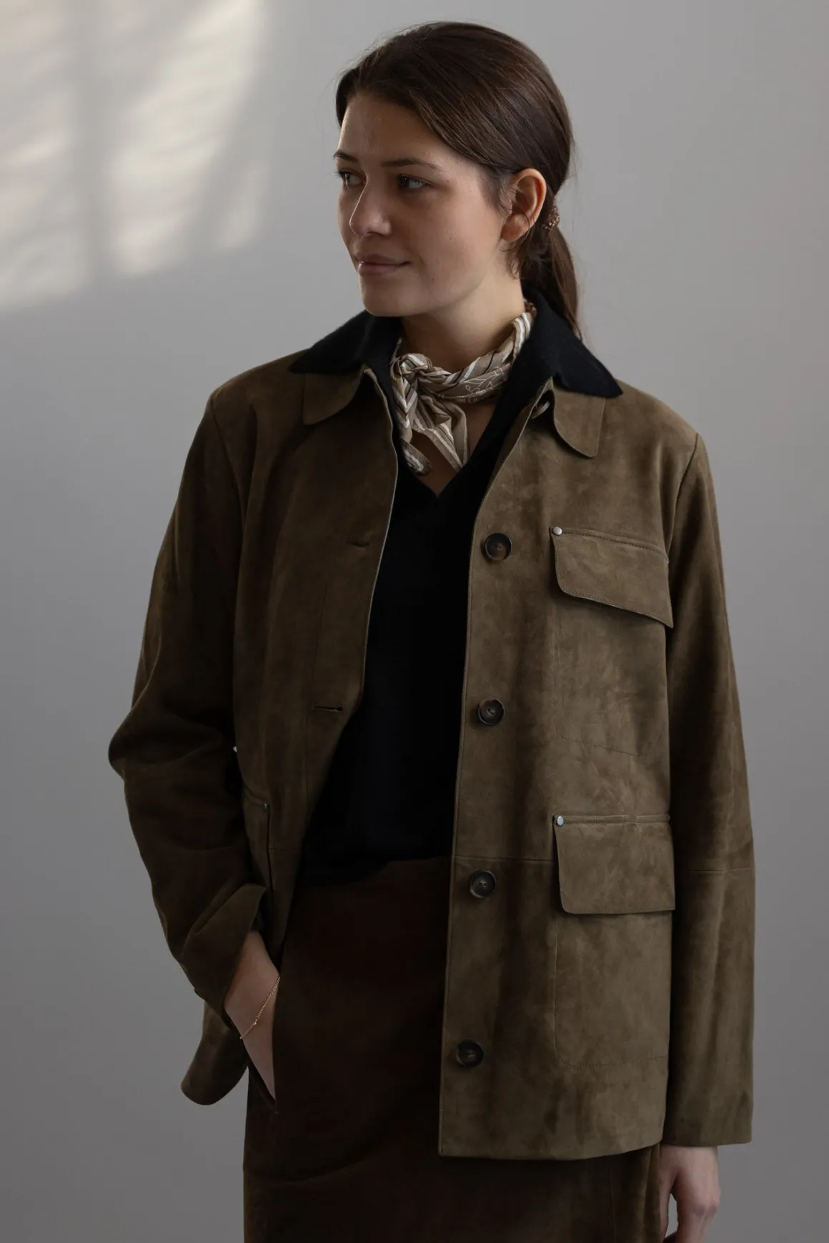 Jakke - Suede Oversized