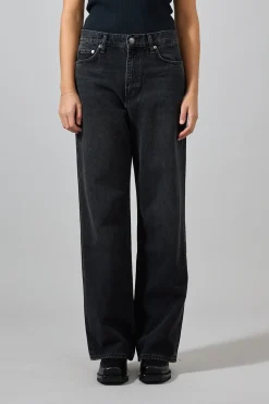 Jeans - Shea High-Rise Straight Black Stained