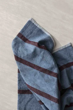Kjøkkenhåndkle - Hale Tea 50x70cm Faded Blue/Burgundy