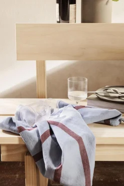 Kjøkkenhåndkle - Hale Tea 50x70cm Faded Blue/Burgundy