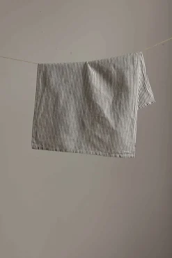 Kjøkkenhåndkle - Striper Brun/Hvit