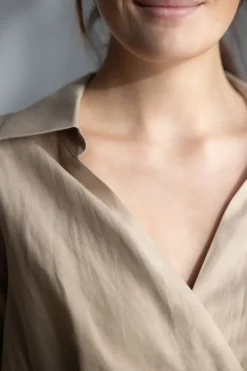 Kjole - Wrap Shirt Dress