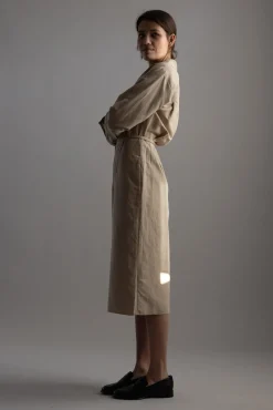 Kjole - Wrap Shirt Dress