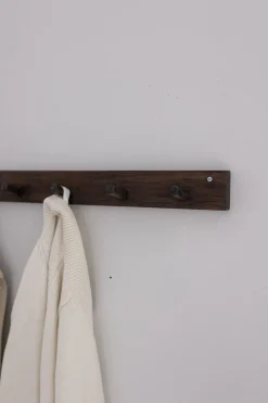 Knaggrekke - 6 knagger 80cm Brun/Sort