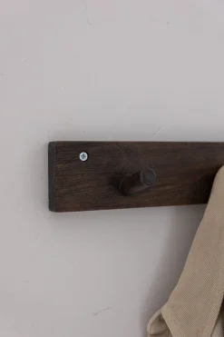 Knaggrekke - 6 knagger 80cm Brun/Sort