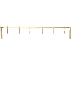 Knaggrekke - 6 Knagger Messing