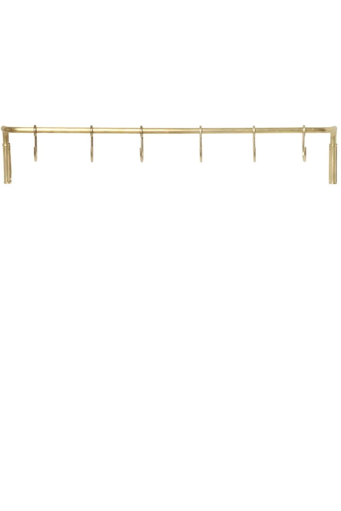 Knaggrekke - 6 Knagger Messing