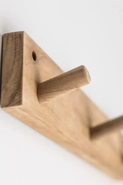 Knaggrekke - 3 knagger Teak