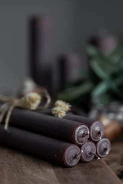 Kronelys - h27cm Brun