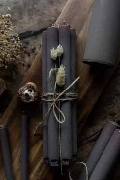 Kronelys - h27cm Brun