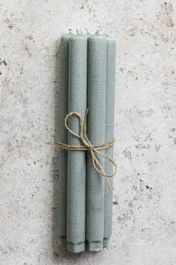 Kronelys - H27cm Grønn Støvet