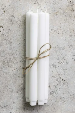 Kronelys - h27cm Hvit