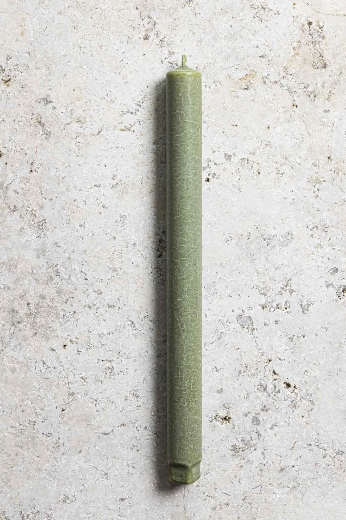 Kronelys - h27cm Oliven