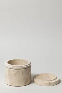 Krukke - Travertine M/Lokk