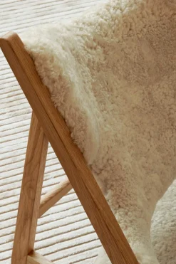 Lenestol - Knitting Lounge Chair, Natural Oak, Sheepskin Natur