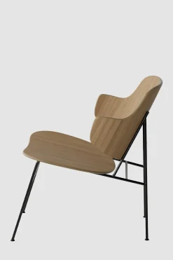 Lenestol - The Penguin Lounge Black Steel, Natural Oak